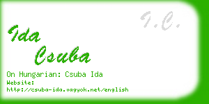ida csuba business card